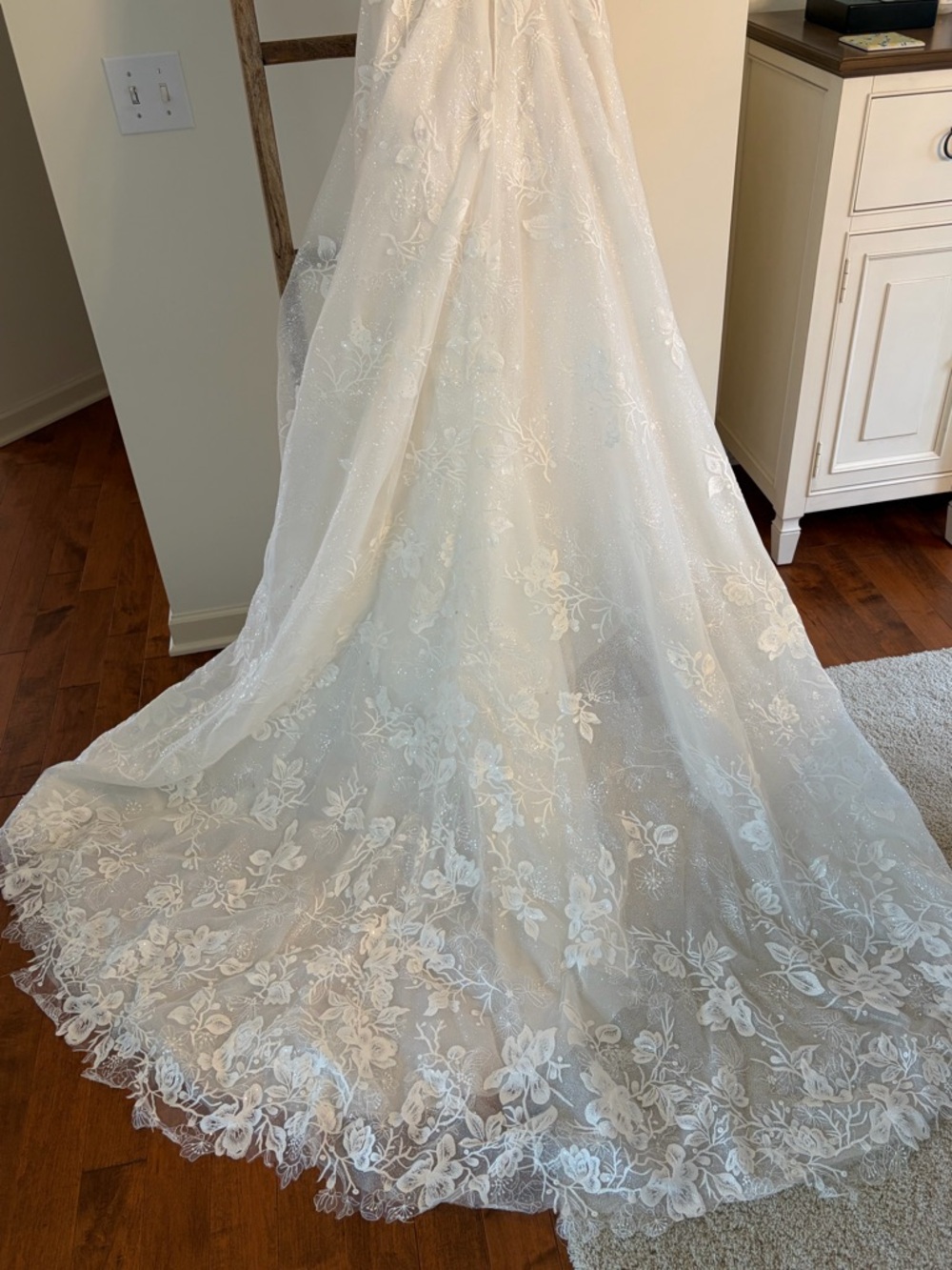 Maggie Sottero Ivory Lace A-Line Wedding Dress - Picture 5 of 8